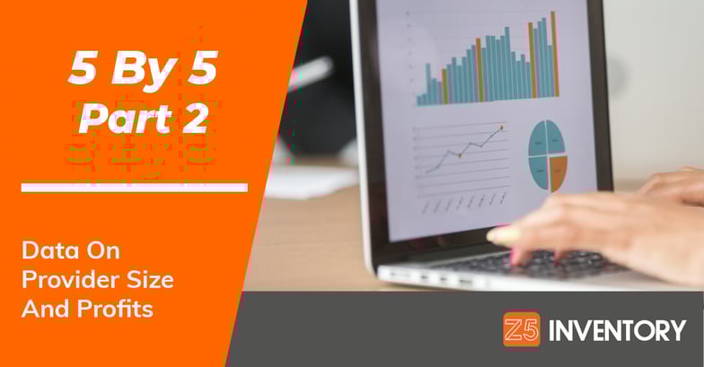 Our 5 By 5 series continues with a look at healthcare provider size and its impact on profits.
