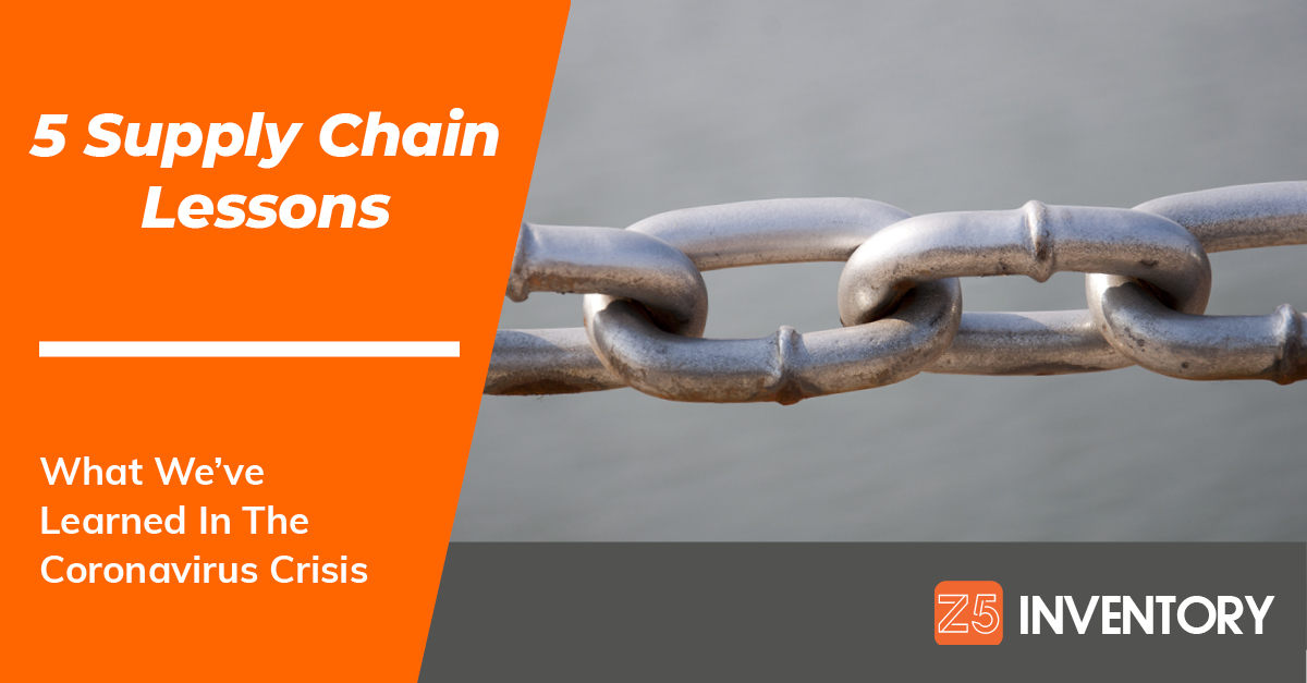 A literal metal chain is the least subtle illustration possible for the supply chain.