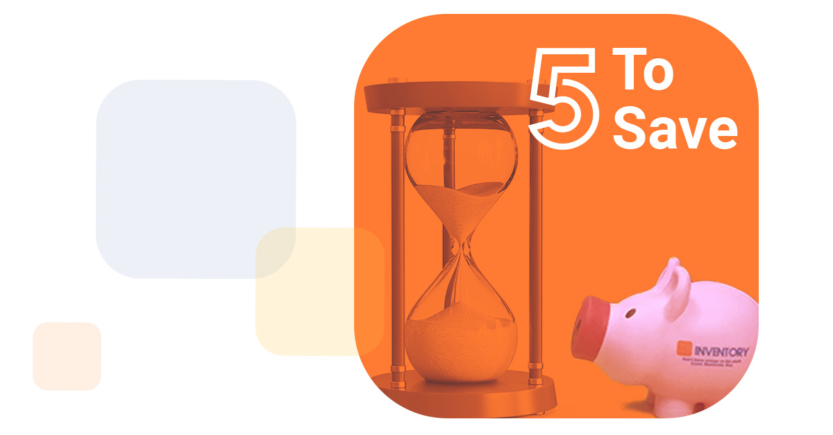 the Z5 piggy bank stares longingly at an hourglass running out of time under the stenciled words 5 To Save