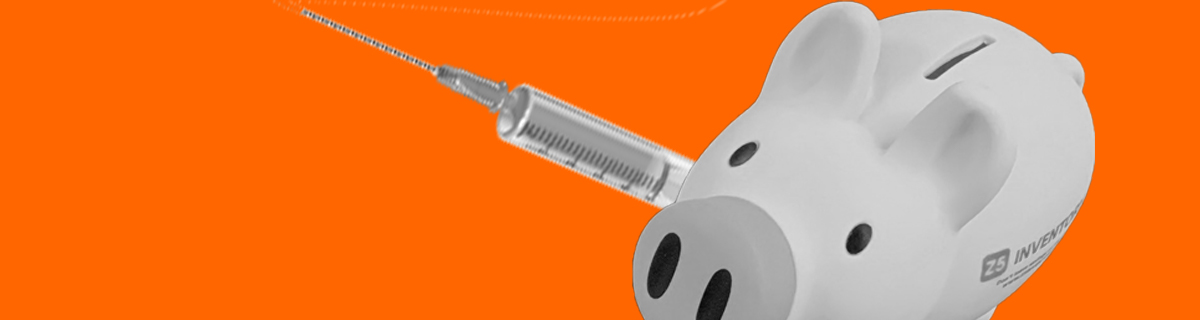 The Z5 Piggy Bank wields a needle. Probably not one filled with COVID-19 vaccine, because those have been mismanaged at every step.